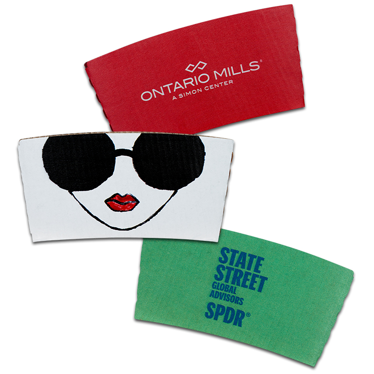 White Coffee Cup Sleeves - DIGITAL PRINT 1