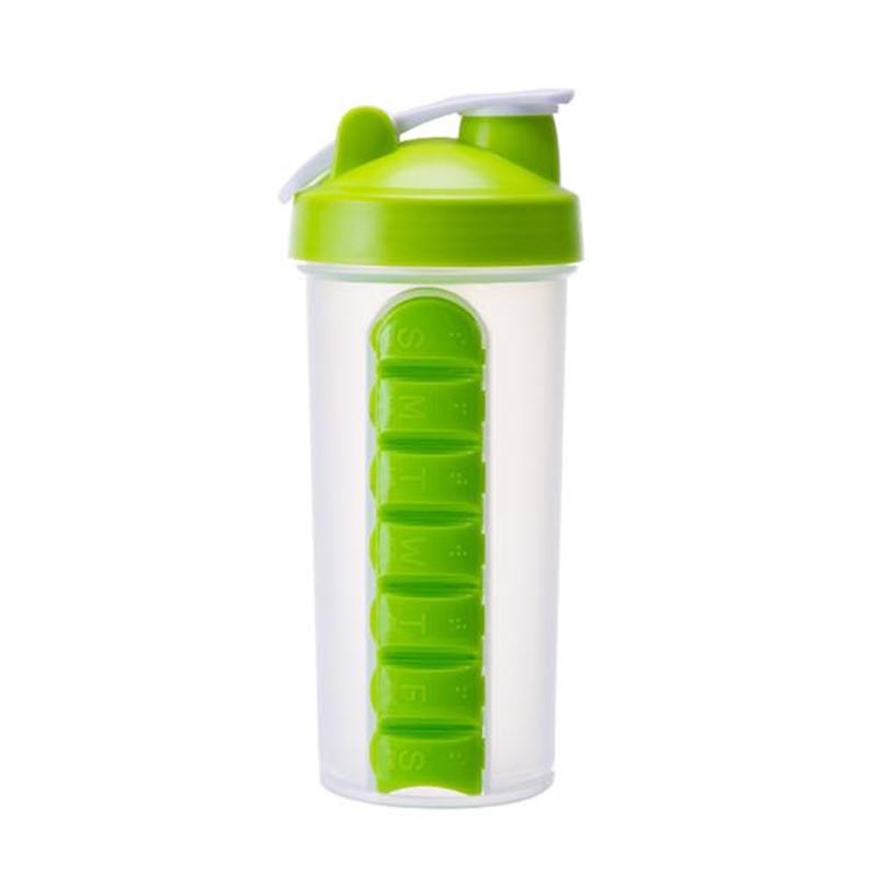 7 Compartments Pill Case with Water Bottle 2
