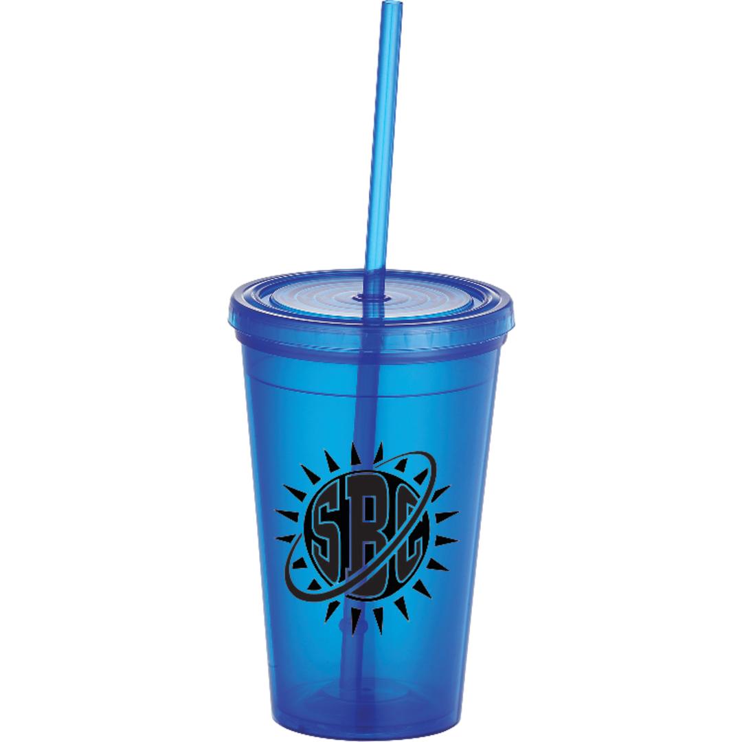 Iceberg 16oz Double-Wall Tumbler w/Straw 12