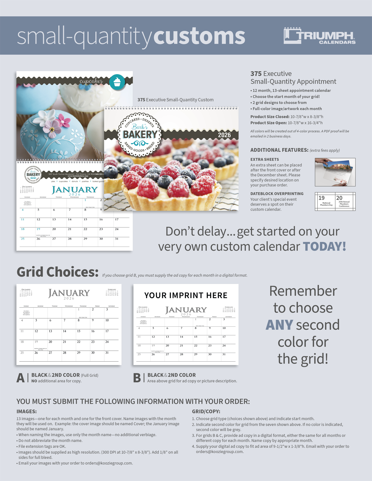 Triumph® Calendars Executive Small Quantity Appointment Calendar 26