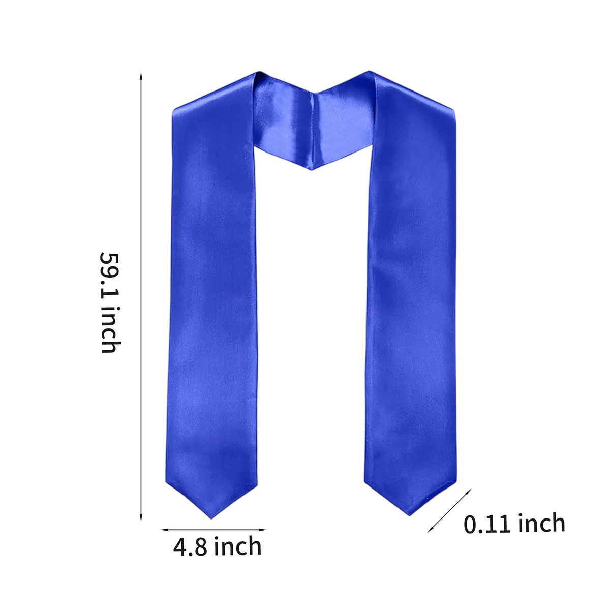 Satin Graduation Stole with 59 Inch Length and Glossy Finish 11