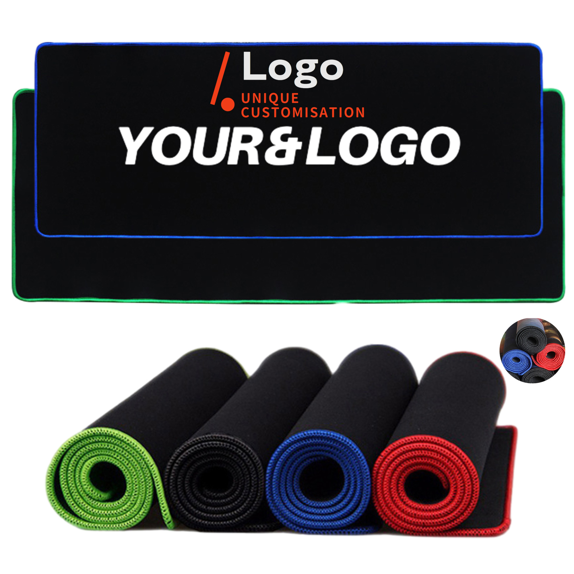 31x12 in Large Mouse Pad Mousepad with Stitched Edges 2