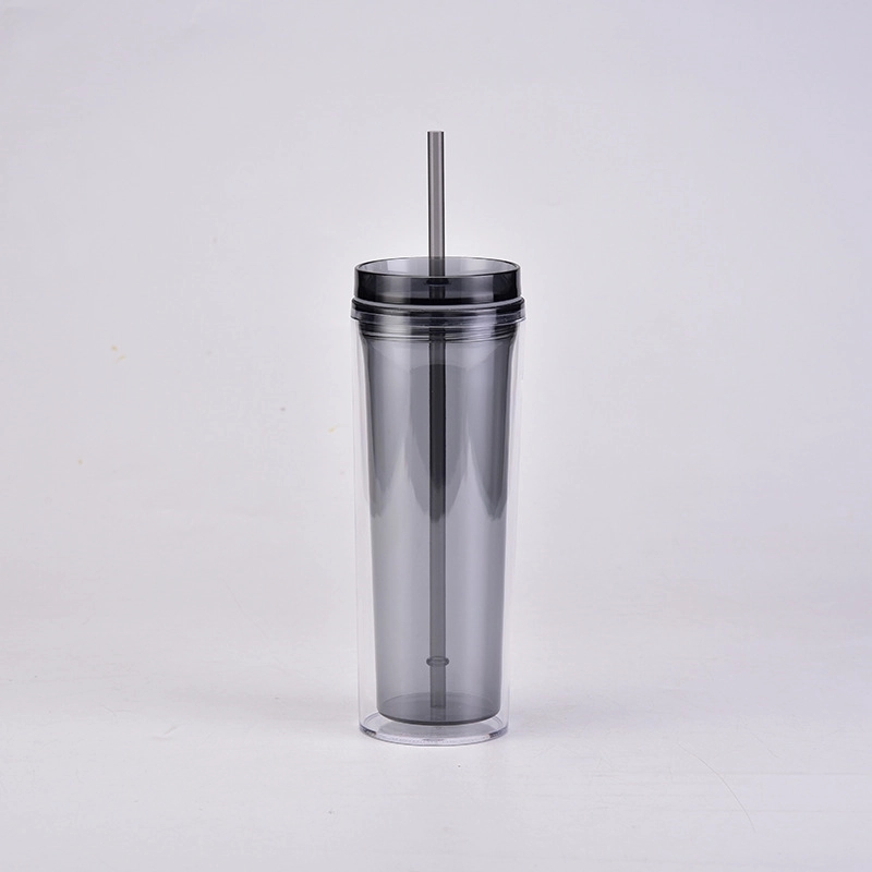 Custom Transparent AS Plastic Material  Straw Tumbler 3