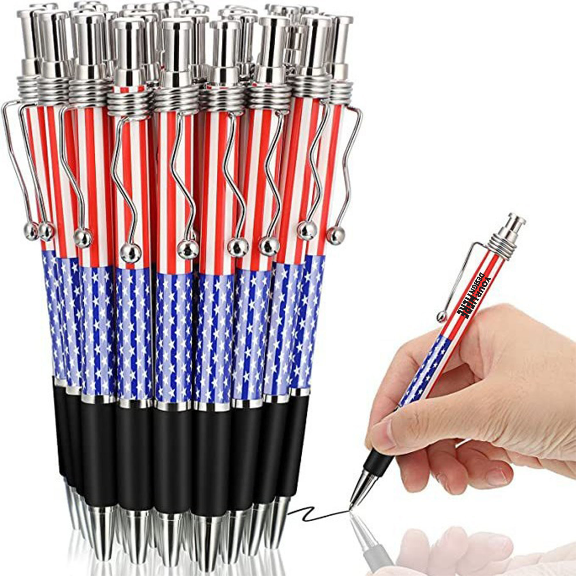 Patriotic Retractable Banner Flag Pen 1