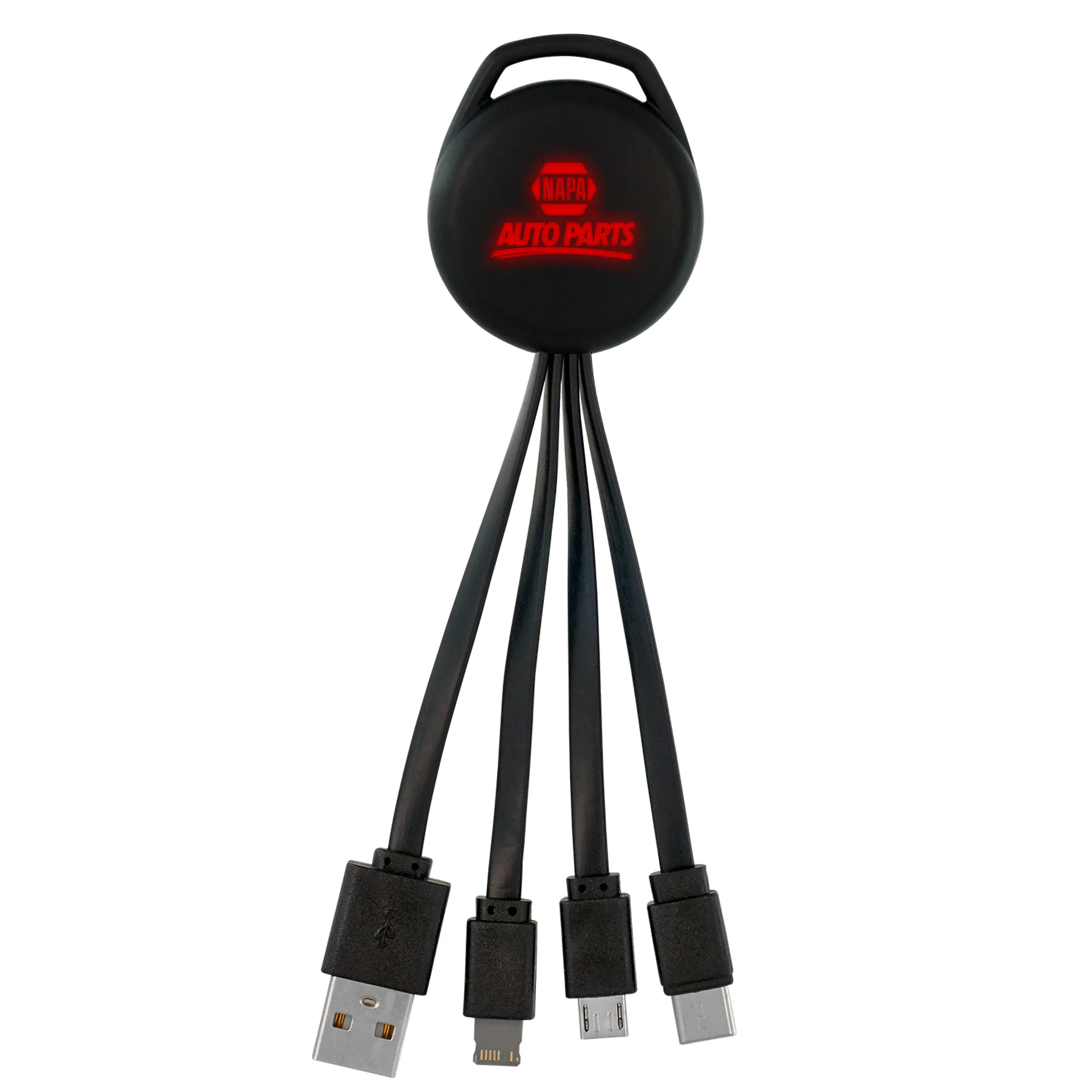 COLOR LIGHT UP VIVID DUAL INPUT 3-IN-1 CHARGING CABLE 9