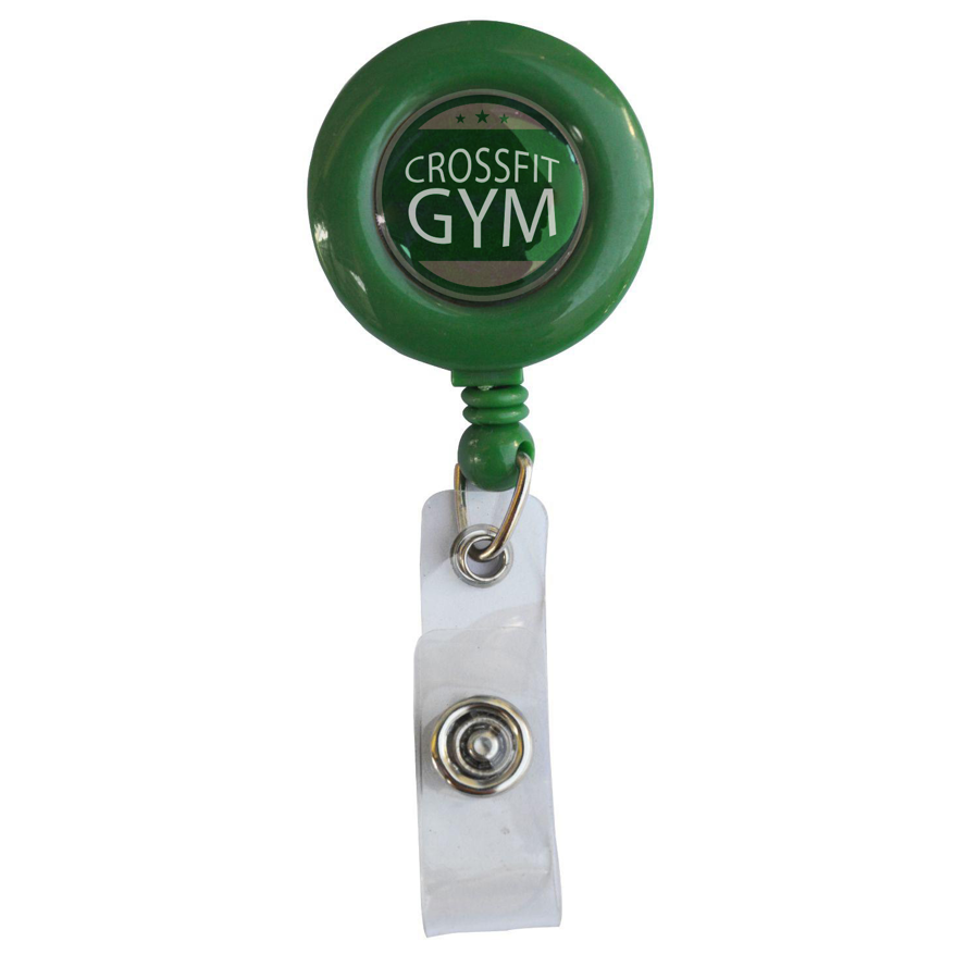 Circular Badge Reel w/ Bulldog Clip 1
