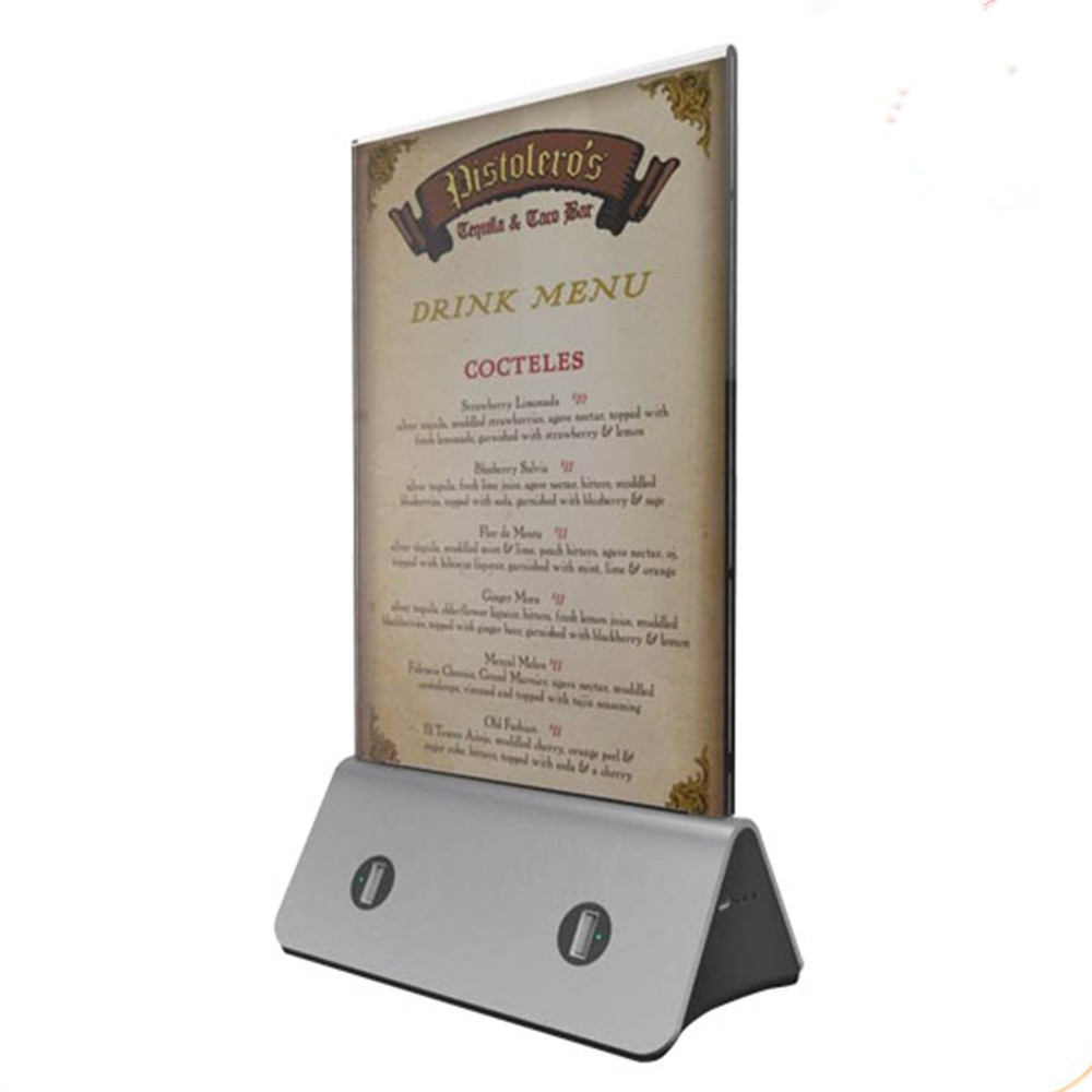 10000mAh table stand holder advertising cafe restaurant menu power bank 11