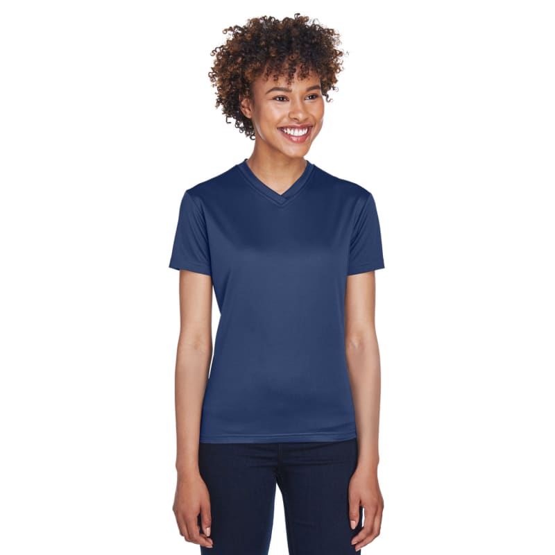 UltraClub Ladies' Cool & Dry Sport V-Neck T-Shirt 7