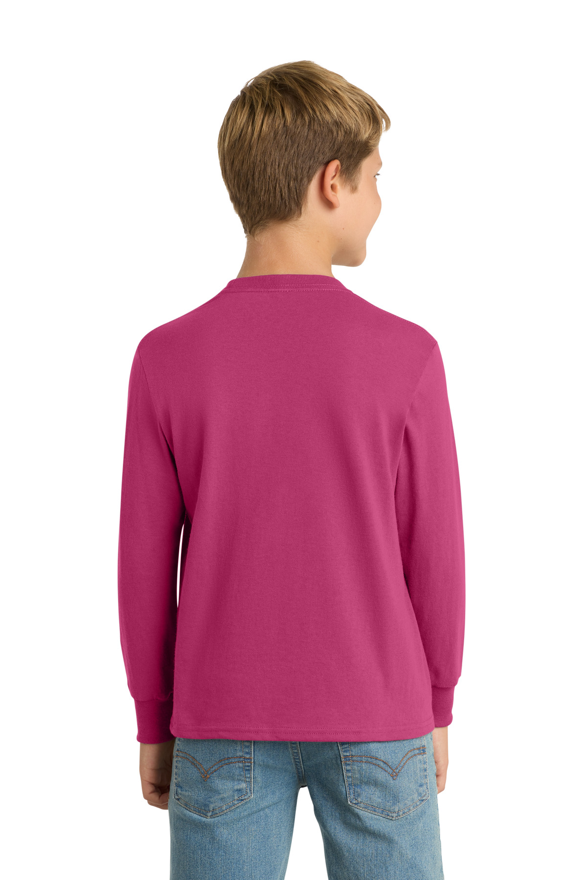 Port & Co Youth Long Sleeve Core Cotton Tee. PC54YLS 8