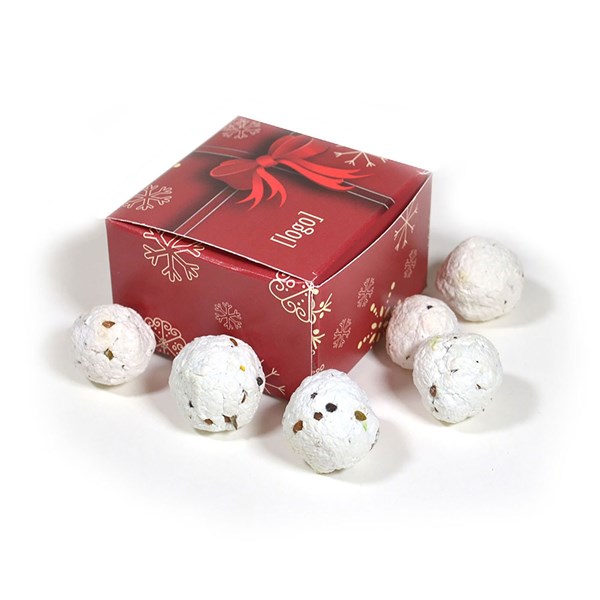 Cardstock Holiday Gift Box with 6 Bombs inside 2