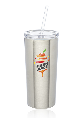 16 oz. Mira Stainless Steel Tumblers with Straw 4