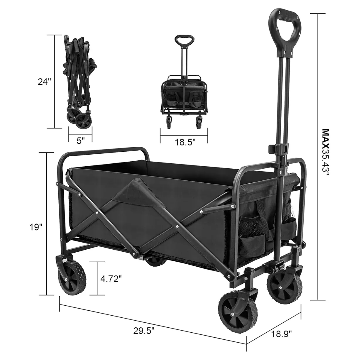 Heavy Duty Collapsoble Convertible Stroll Utility Wagon 3