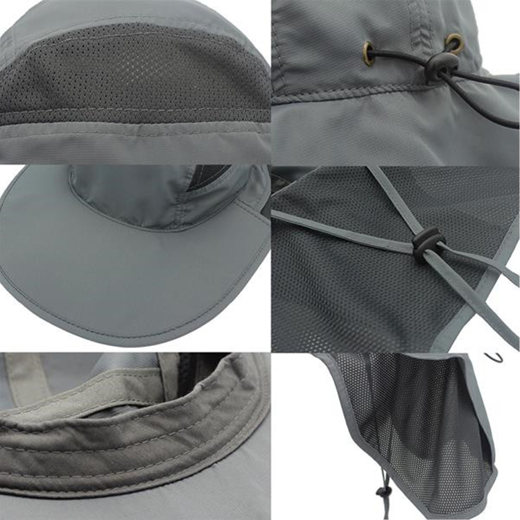 Outdoor Mesh Sun/fishing Hat With Neck Cape 10