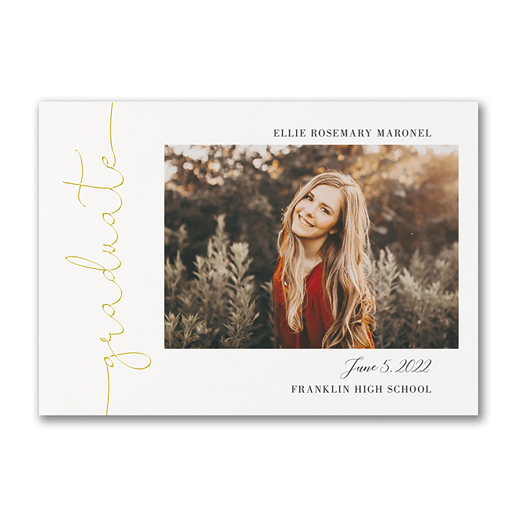 Elegance Abounds Graduation Invitation 2