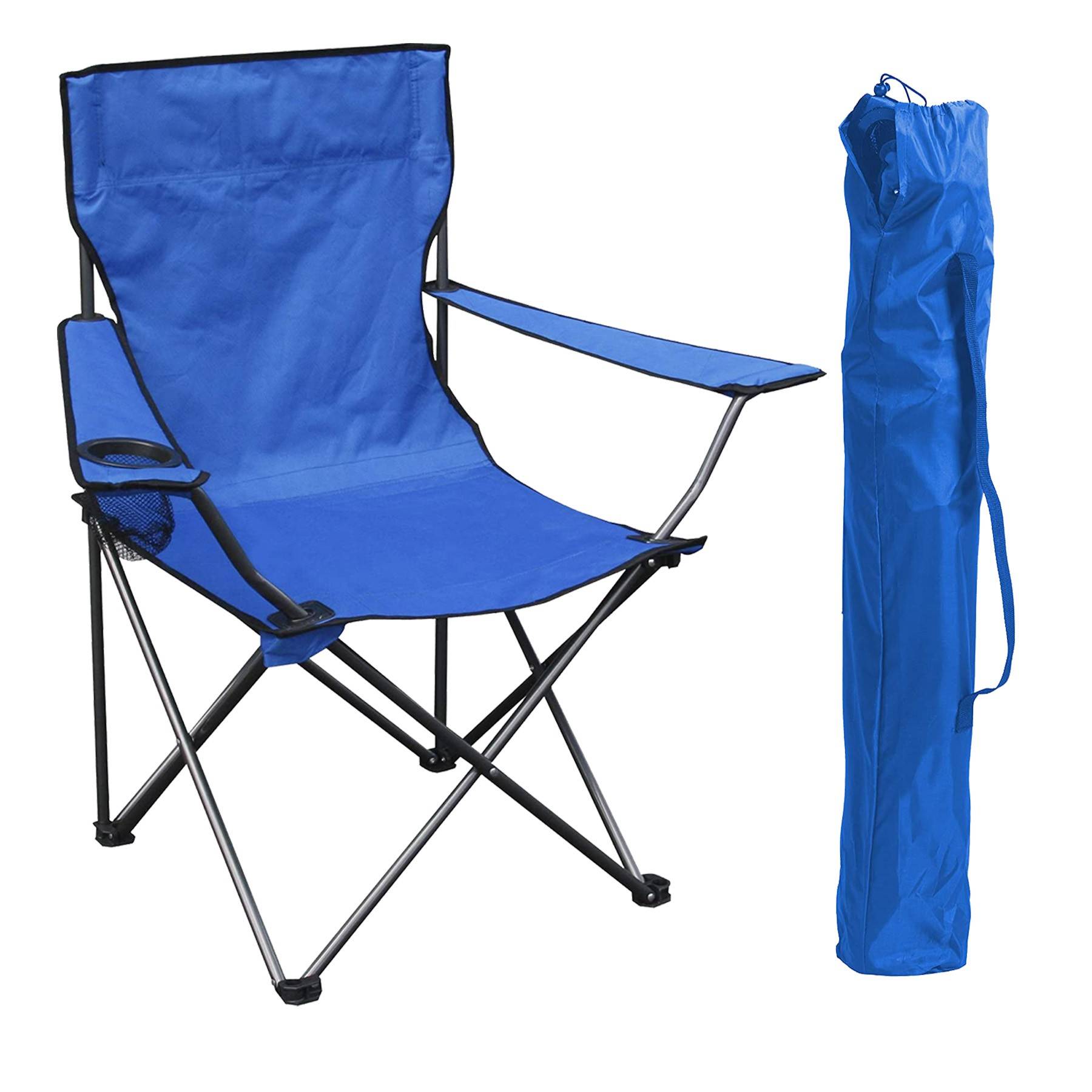 Portable Folding Beach Chair with Arm Rest Cup Holder and Carrying Bag 2