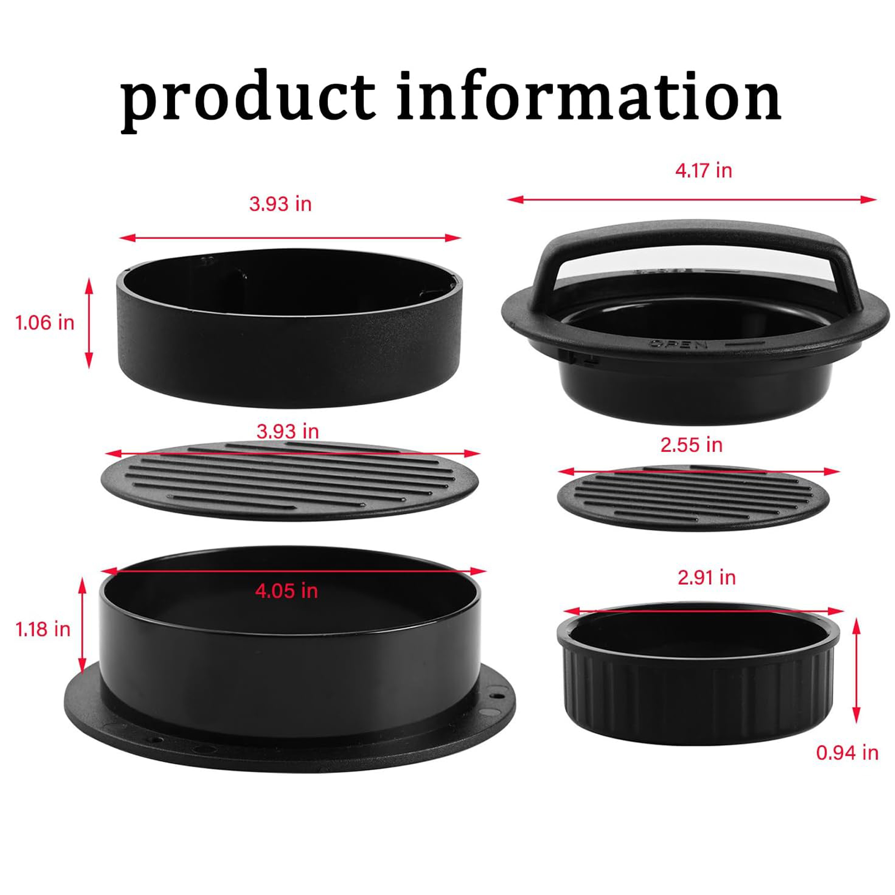 3-in-1 Burger Press with 100 Free Patty Papers 2