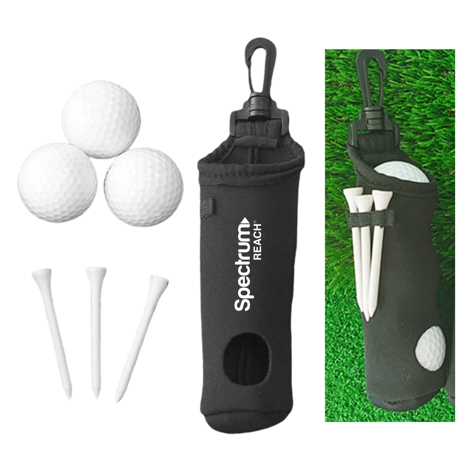 Neoprene Golf Ball & Tee Holder 2