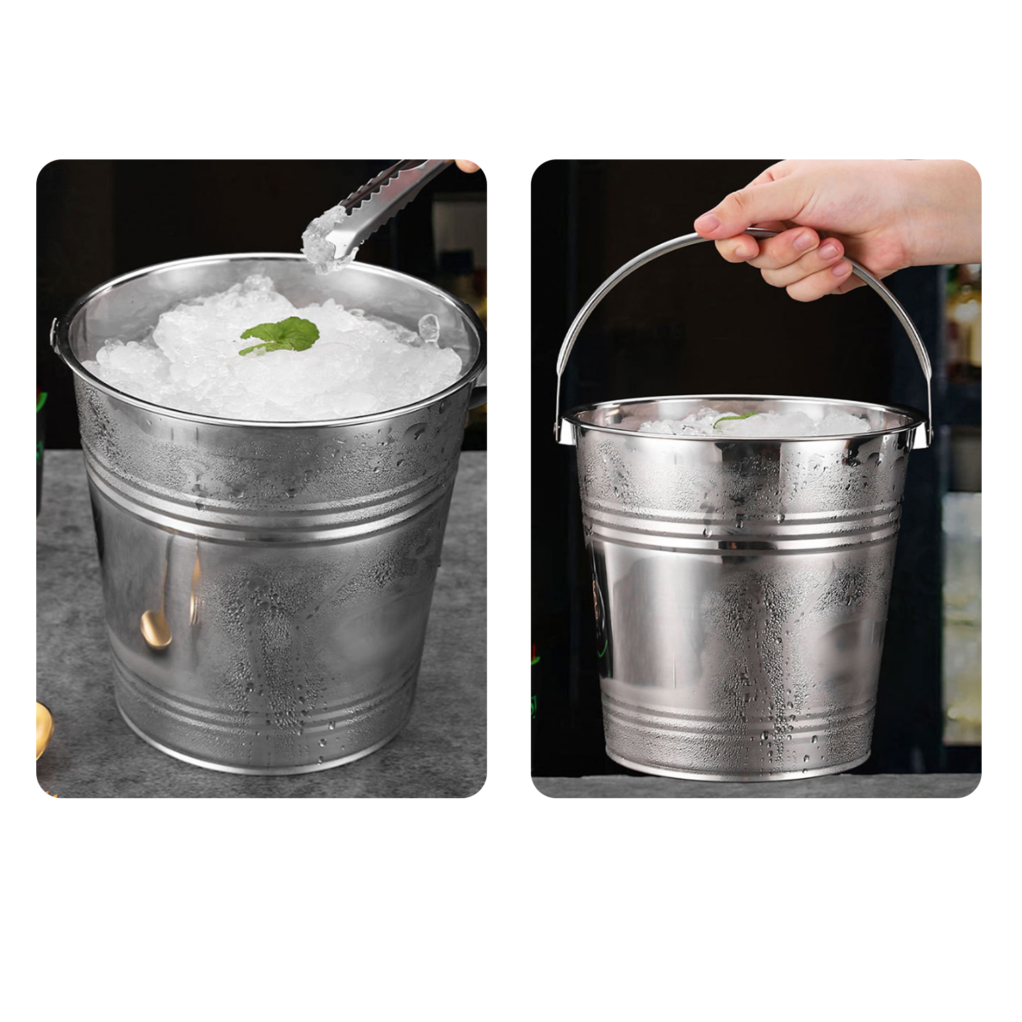 Durable 4L Stainless Steel Beer Wine Ice Bucket 3