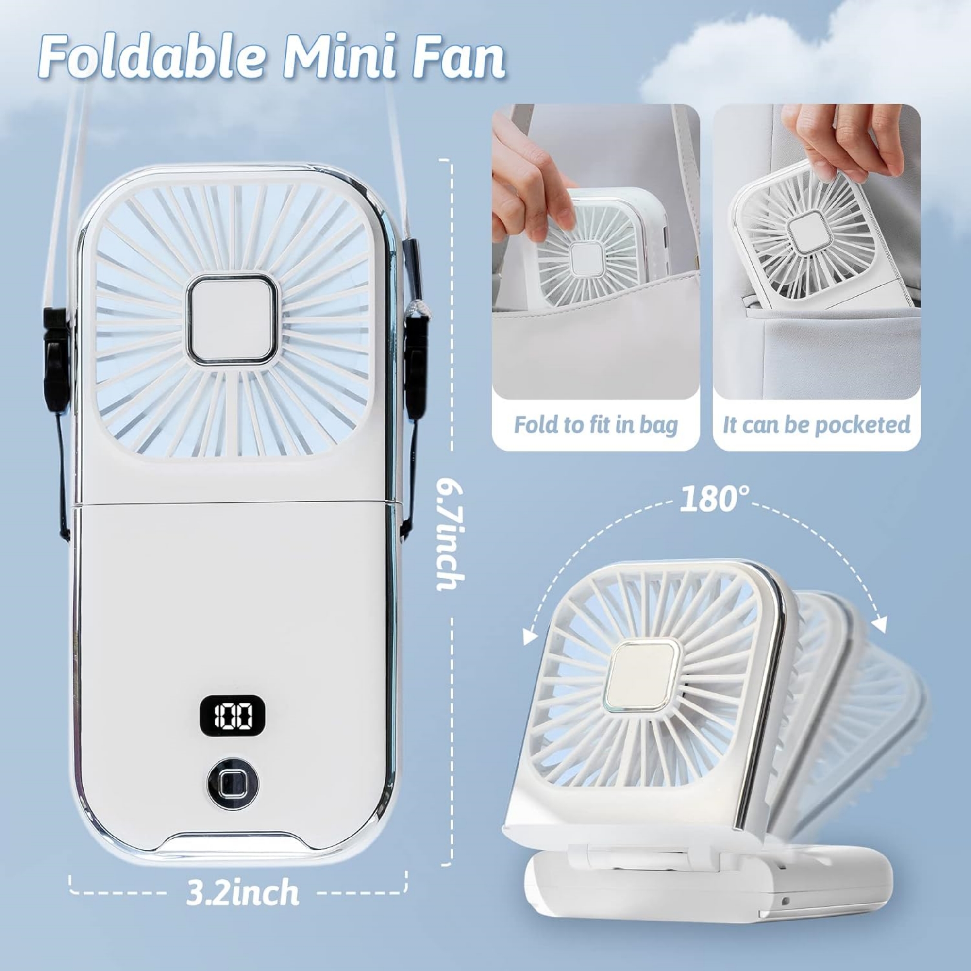 5 In 1 Handheld Neck Fan 7