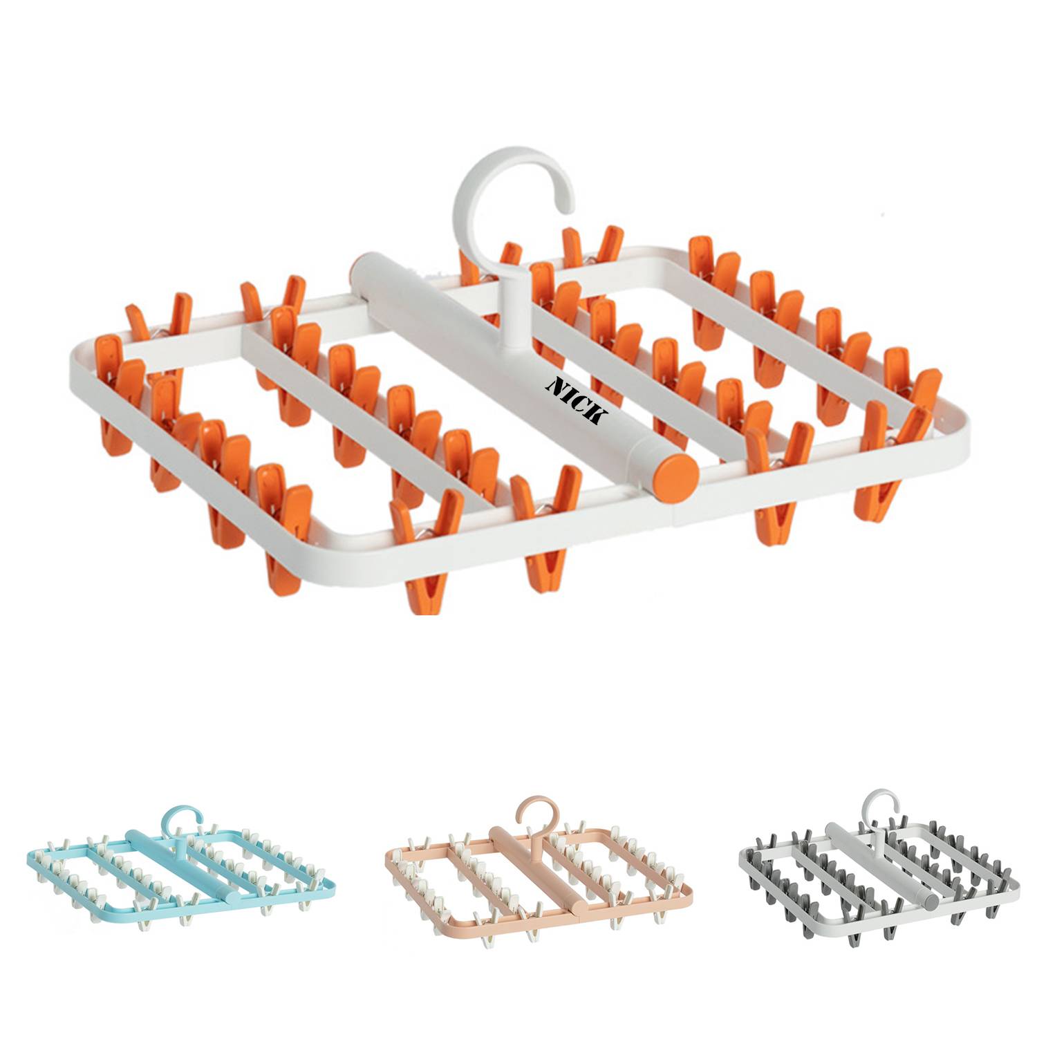 Clothes Drying Racks Foldable Clip Hangers 2