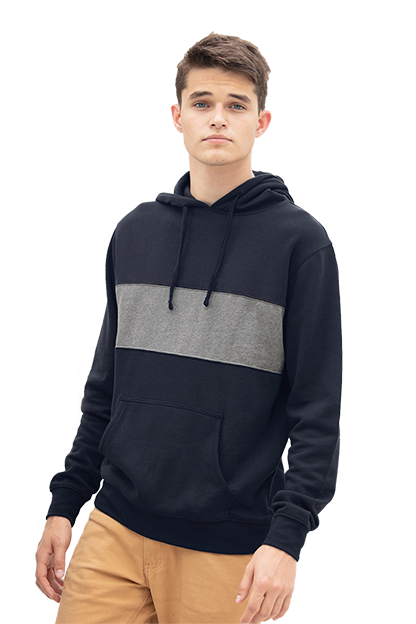 Premium Cotton Blocked Fleece Pullover Hoodie, custom hoodie or sweatshirt with logo imprint 18