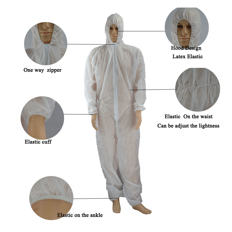 Non-Woven Disposable Bunny Suit - 30gsm 3