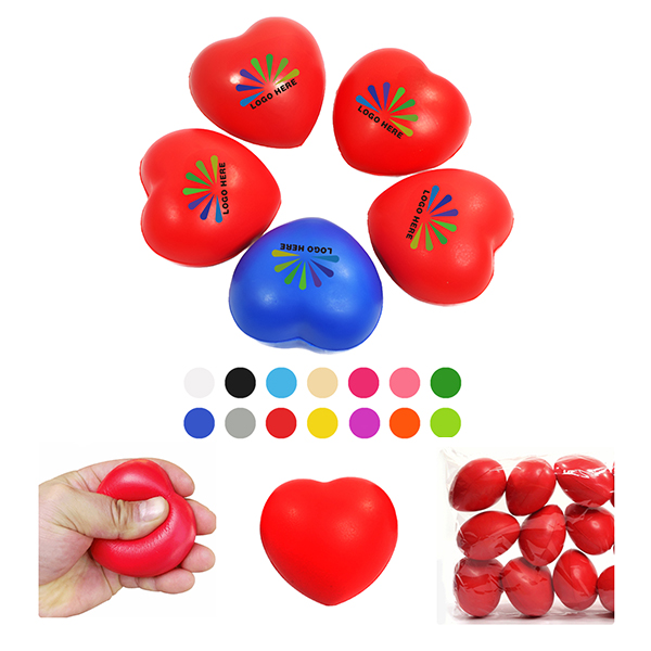 MOQ50 Custom Heart Shape Stress Reliever With Logo 1