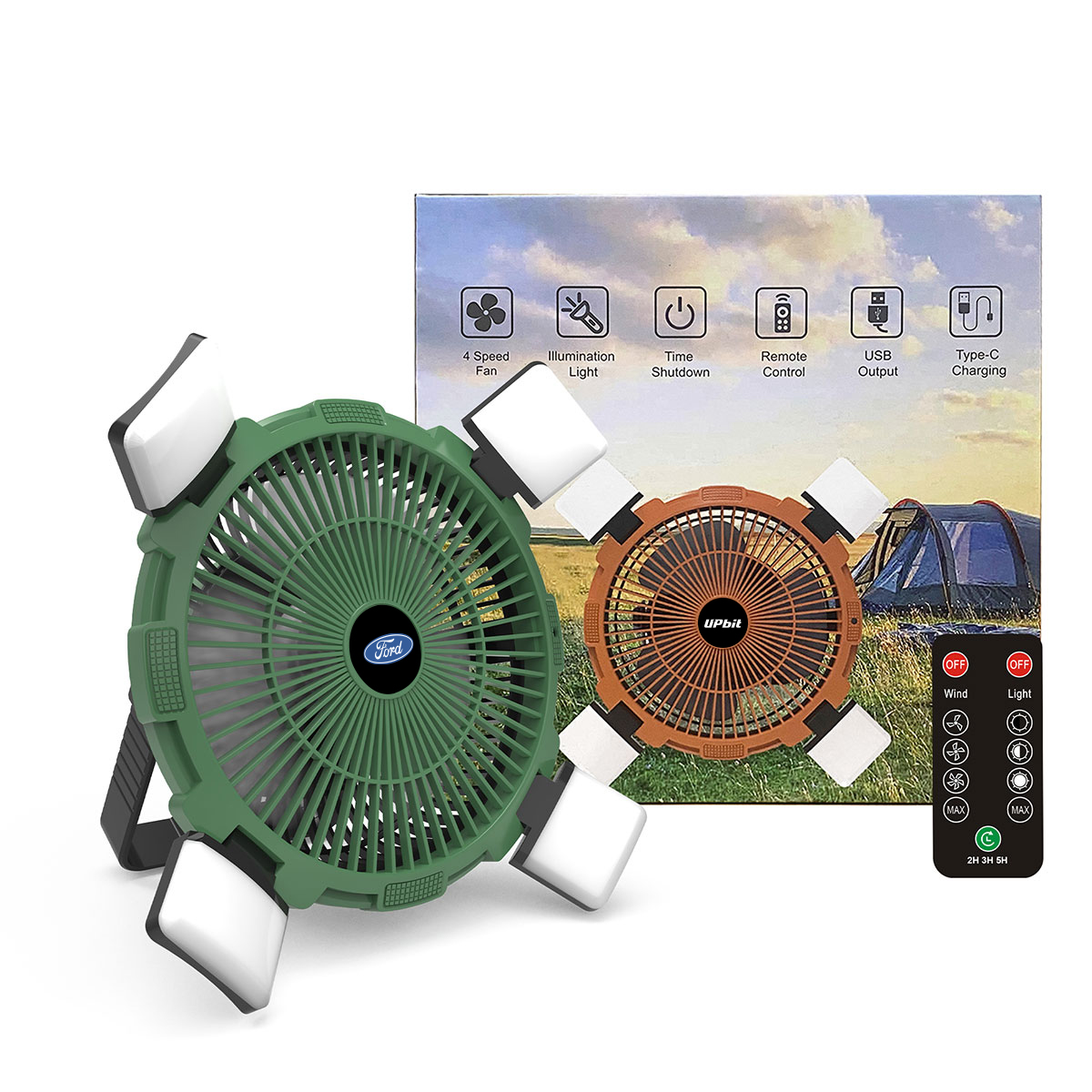 ResQ Multi-Use Portable Outdoor Fan with Light and Hook, 8000mAh Power Bank, Type-C Charging port 13