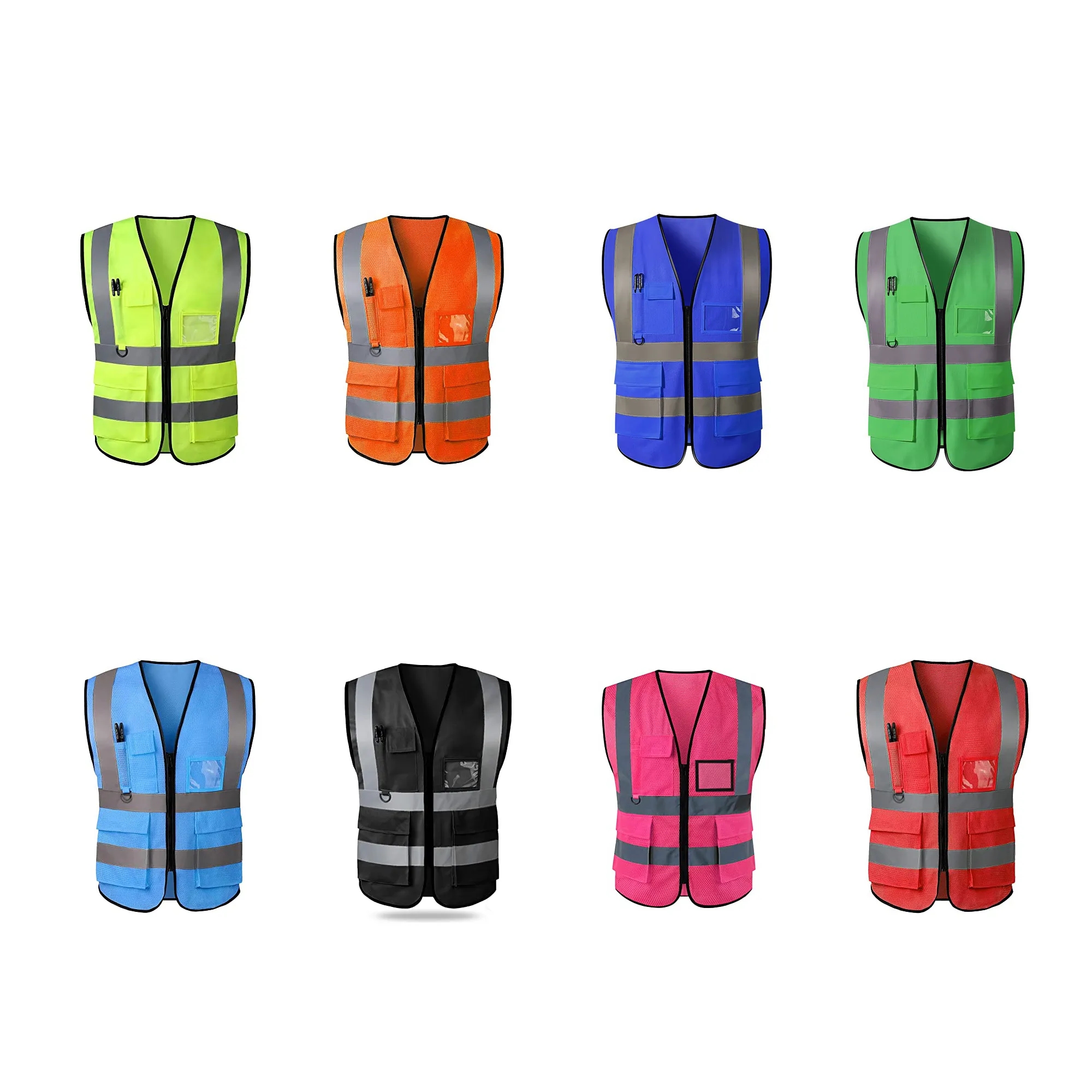 5 Pockets High Visibility Reflective Safety Vest 3