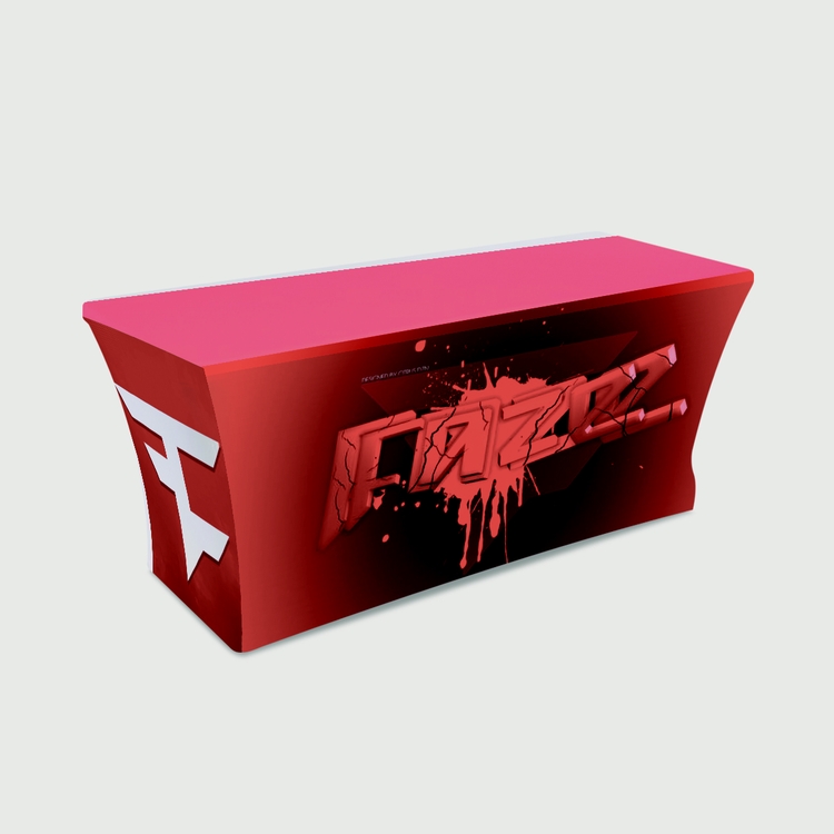 TruFit™ Table Throw, Fitted, Full-Color Table Cloth, tension fabric table cloth Dye-Sublimation - 4' 1