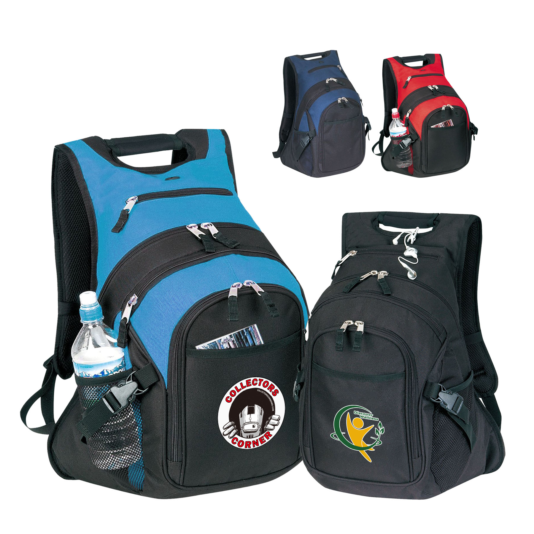 600D polyester Deluxe Computer Backpack 7