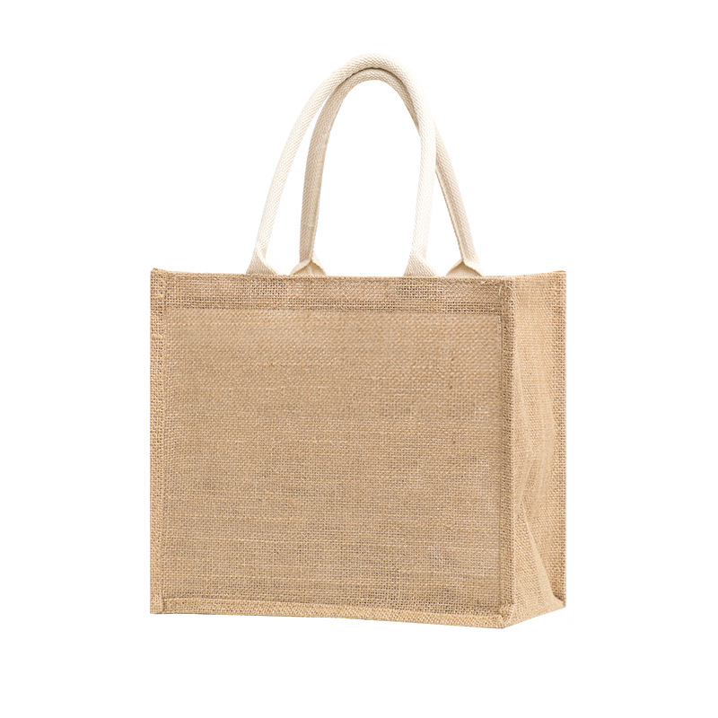 Eco-Friendly Reusable Jute Grocery Tote Bag, custom tote bag with logo imprint 3