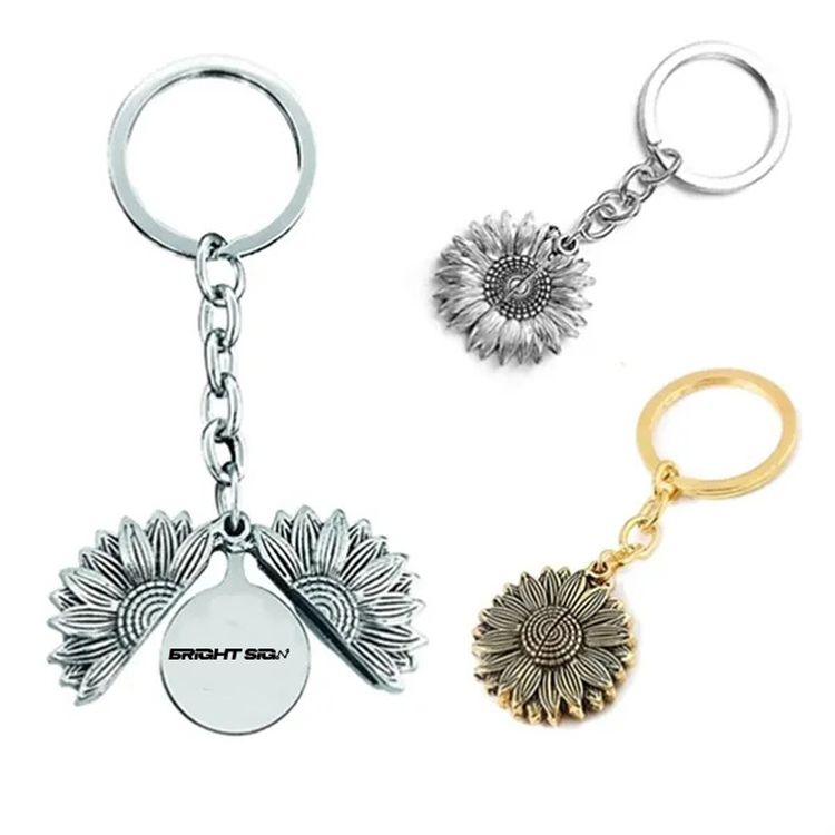 Sunflower Pop-Open Message Keychain 2