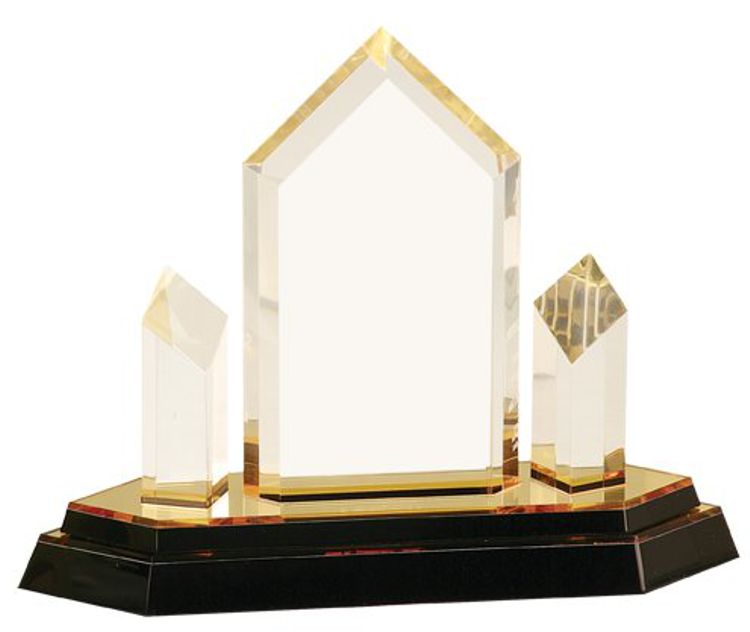 10" Gold Jewel Tower Impress Acrylic Award