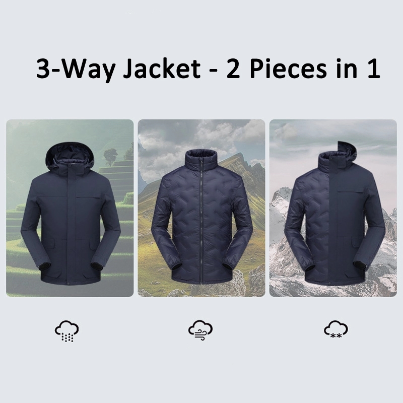 Waterproof Detachable 2-layer Hiking Jacket & Outdoor Coat 10
