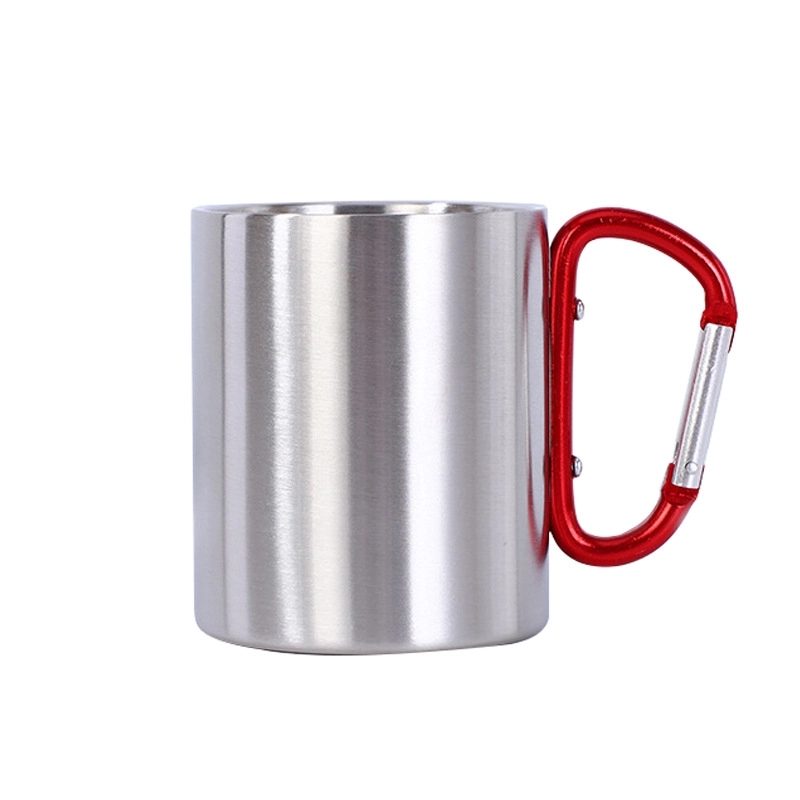 Custom Stainless Steel Coffee Mugs with Carabiner Handles 8