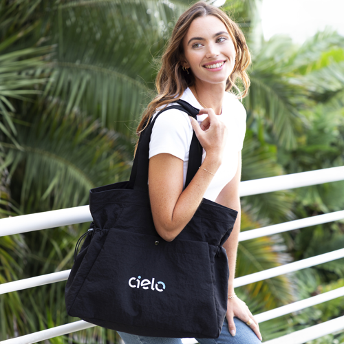 100% RPET wrinkled Nylon tote bag 2