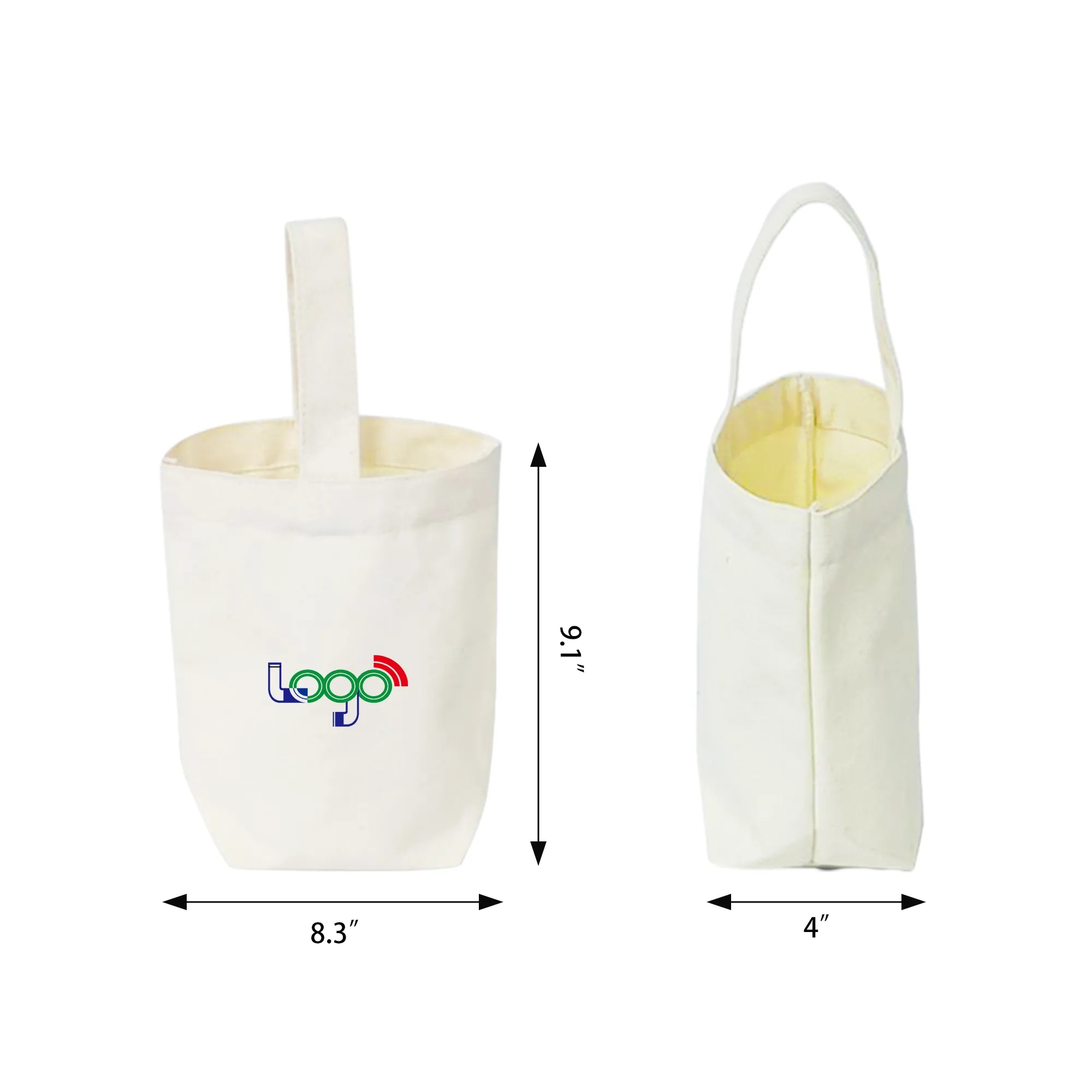 Mini Portable Small Children Hand Gift Canvas Bag MOQ 100PCS, custom tote bag with logo imprint 3