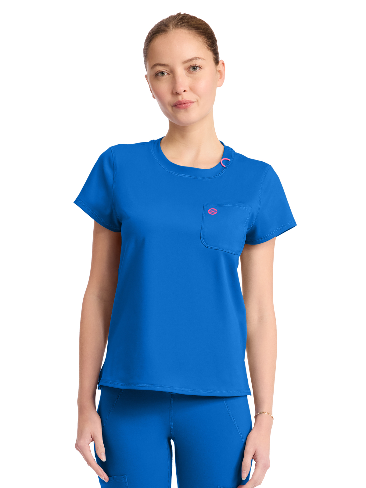 Med Couture - MC AMP KNIT - Women's 2-Pocket Crew Neck Tee 23