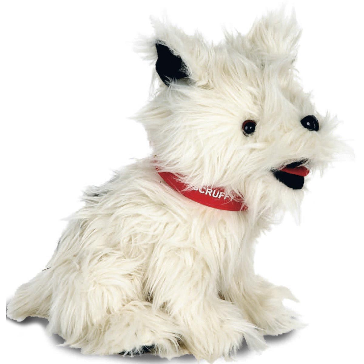 14" Sitting White Terrier scruffy 3