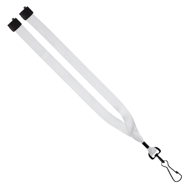 3/4" rPET Dye-Sublimated Lanyard w/ Metal Crimp & Metal Split-Ring 25