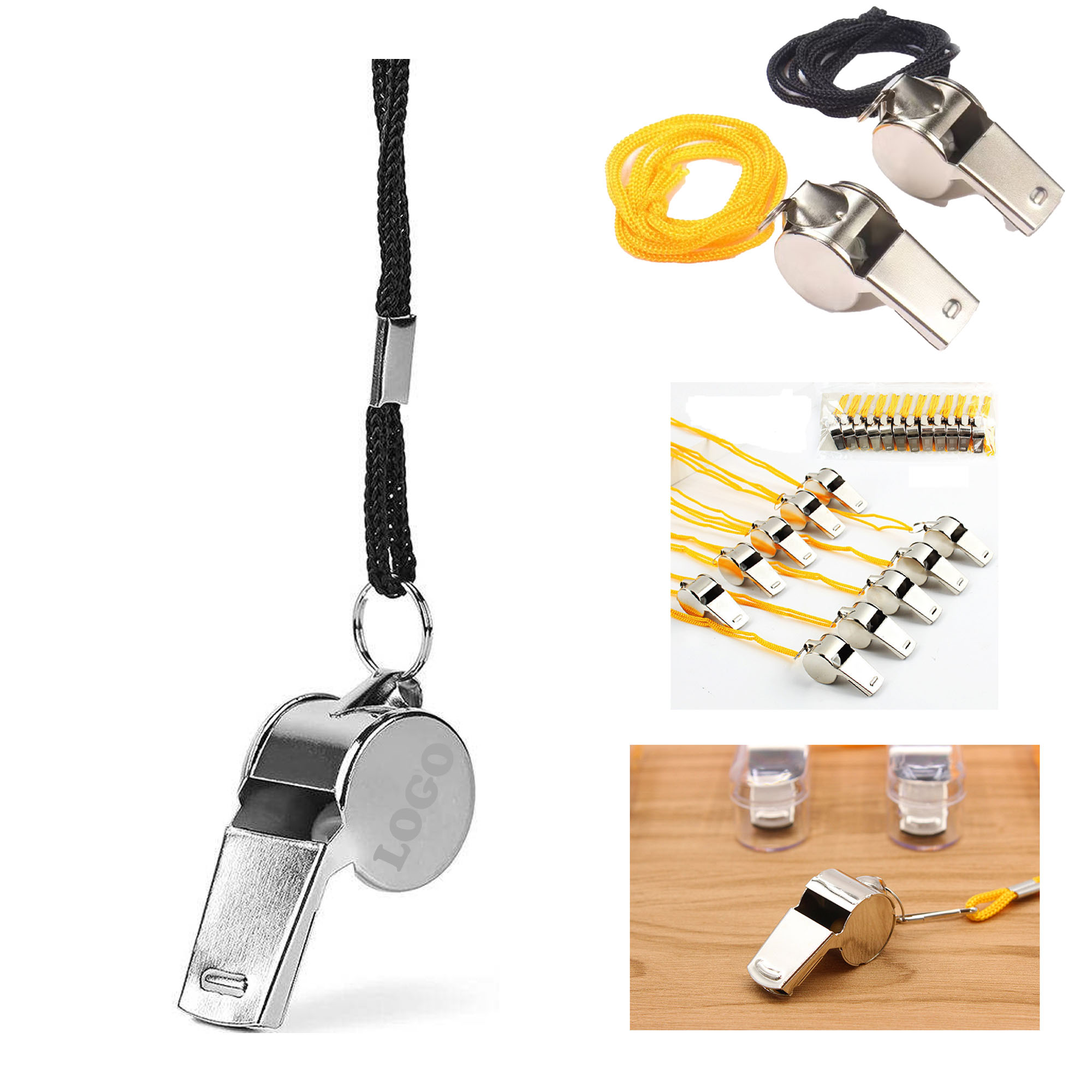 Metal Whistle With Lanyard 1