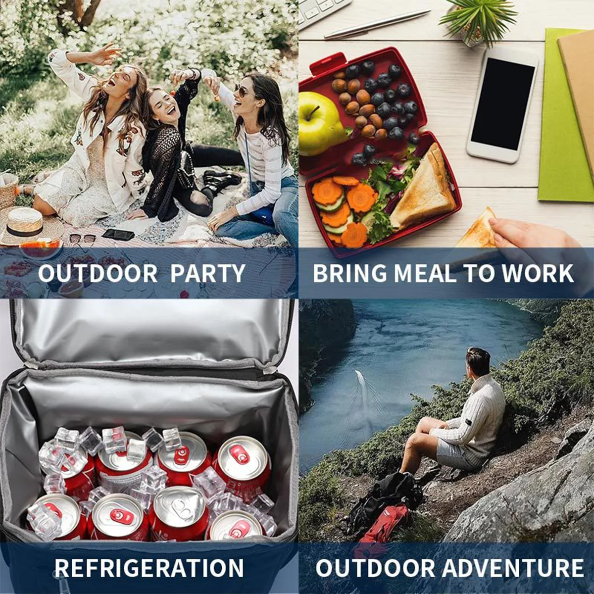 Portable Multi-Function Foldable Insulated Lunch Cooler Bag 1