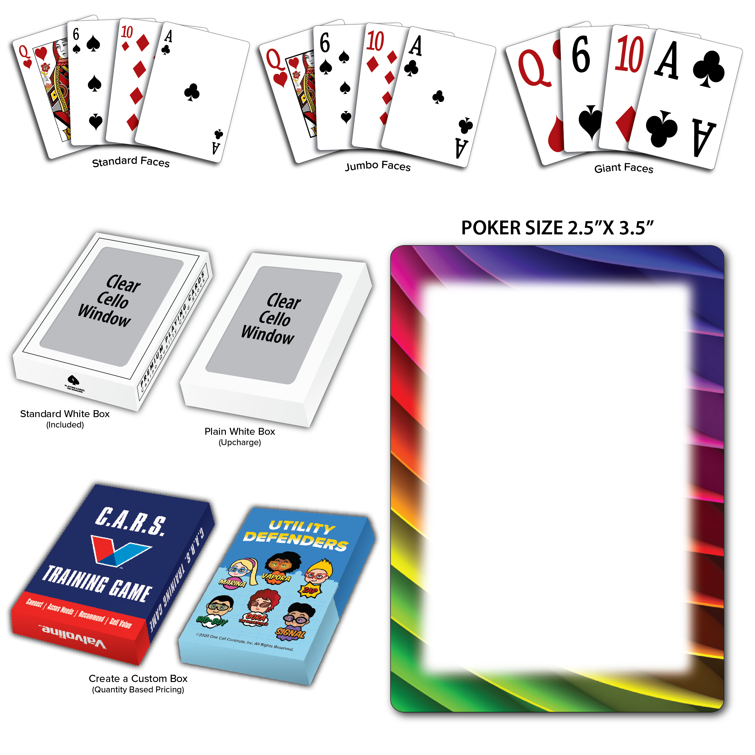 Rainbow Theme Poker Size Playing Cards 2