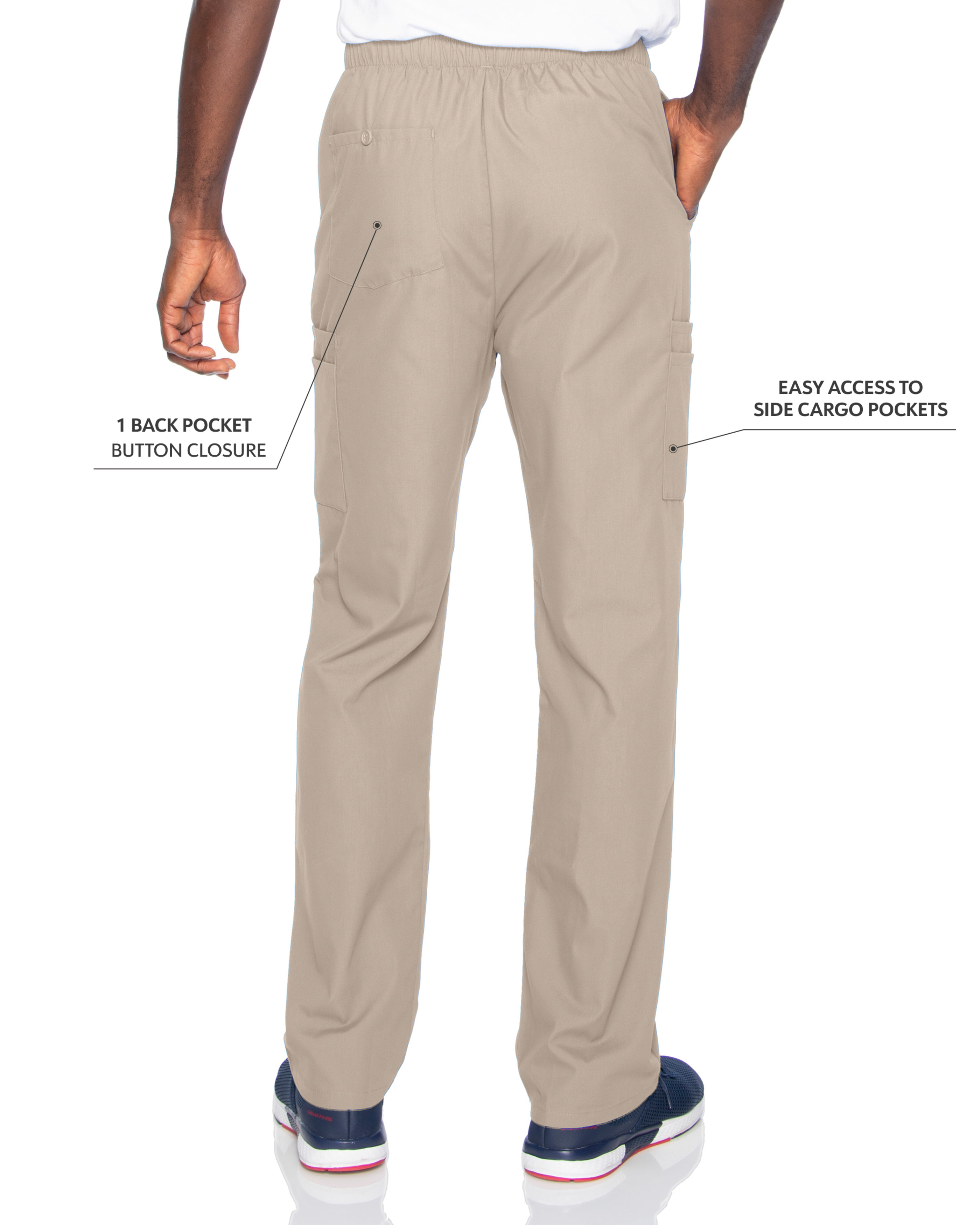 Landau - Essentials - Men's Seven-Pocket High-Rise Elastic Waist Cargo Pant 11