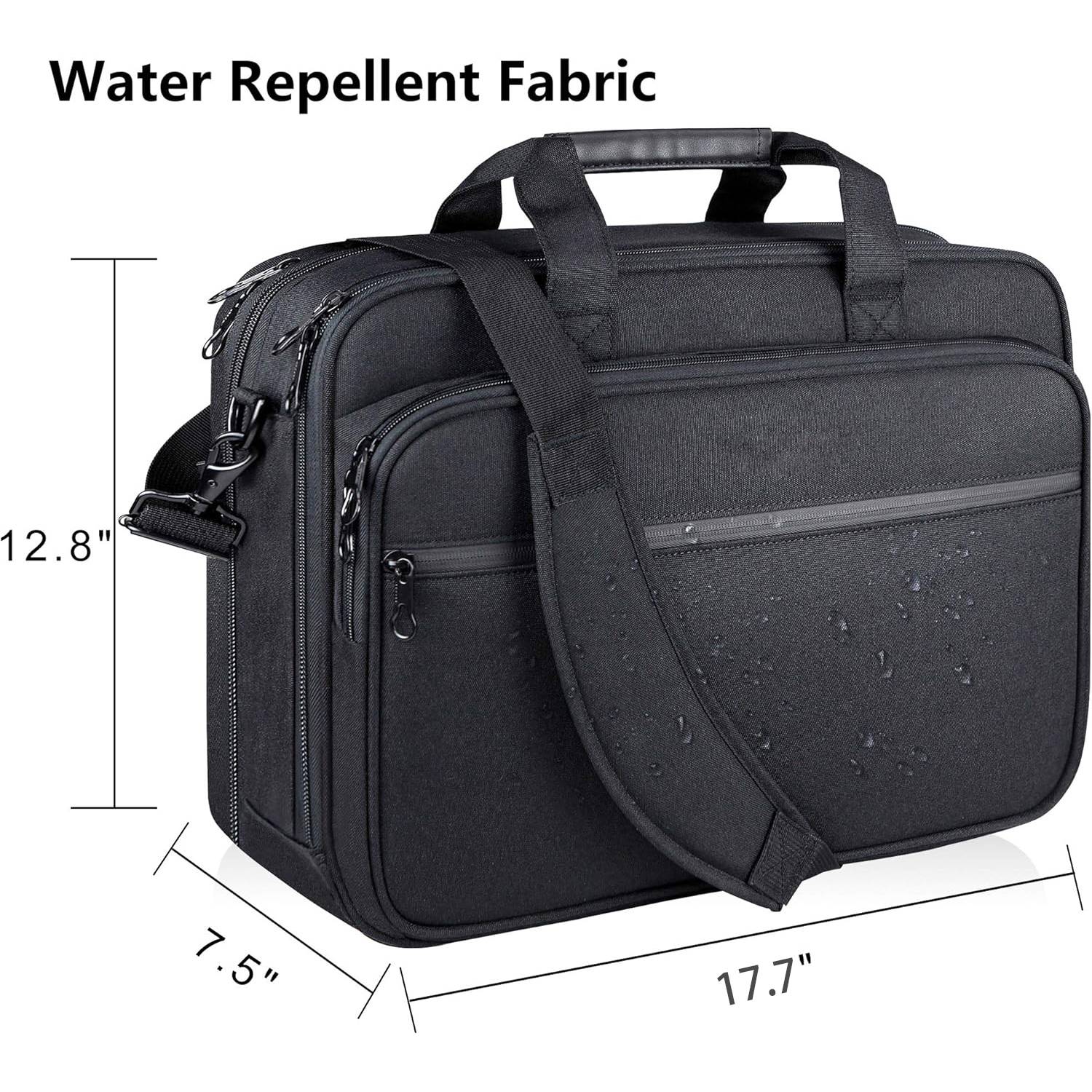 RFID Blocking Waterproof Oxford Laptop Bag Briefcase 5