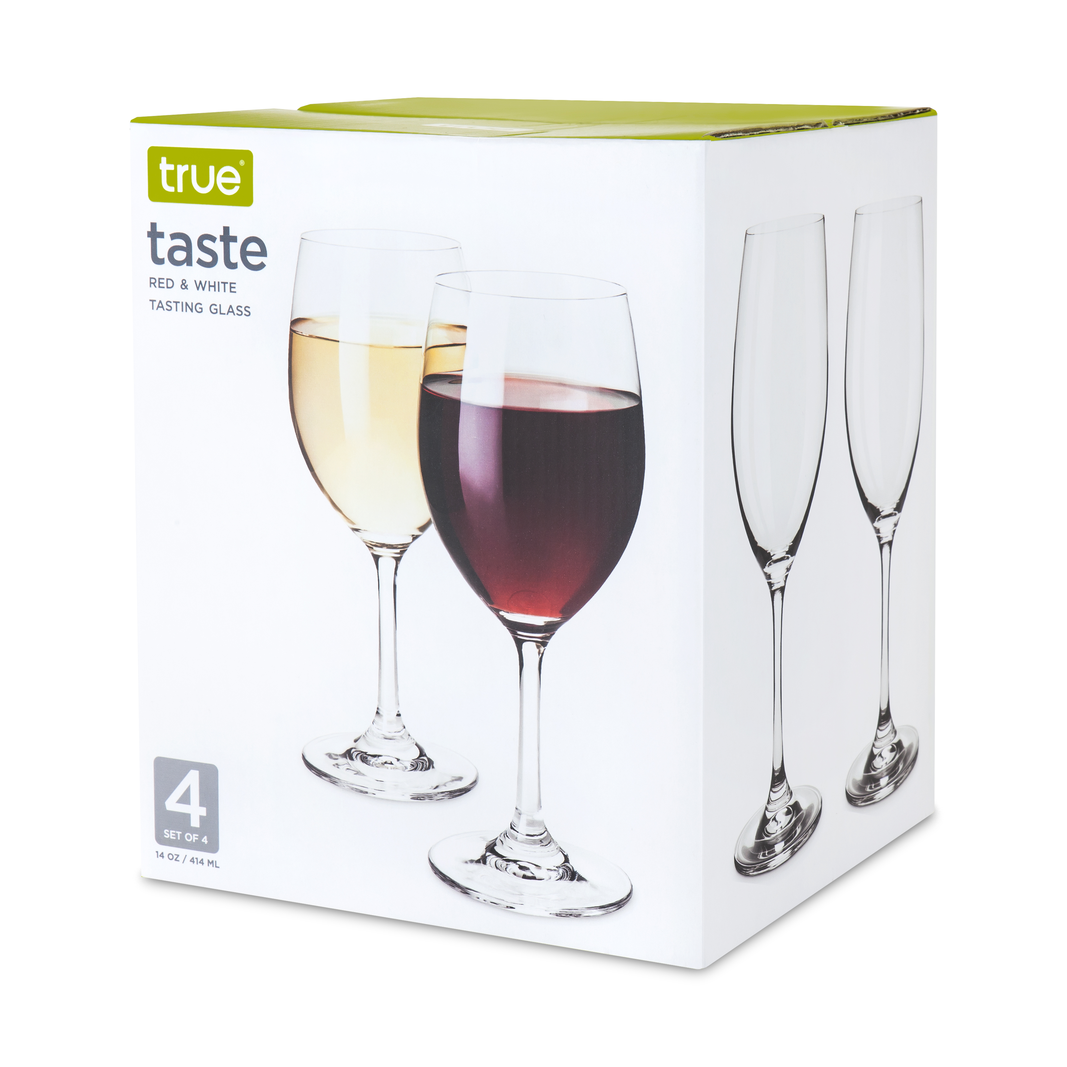 True® Red And White Tasting Glass, set of 4 3