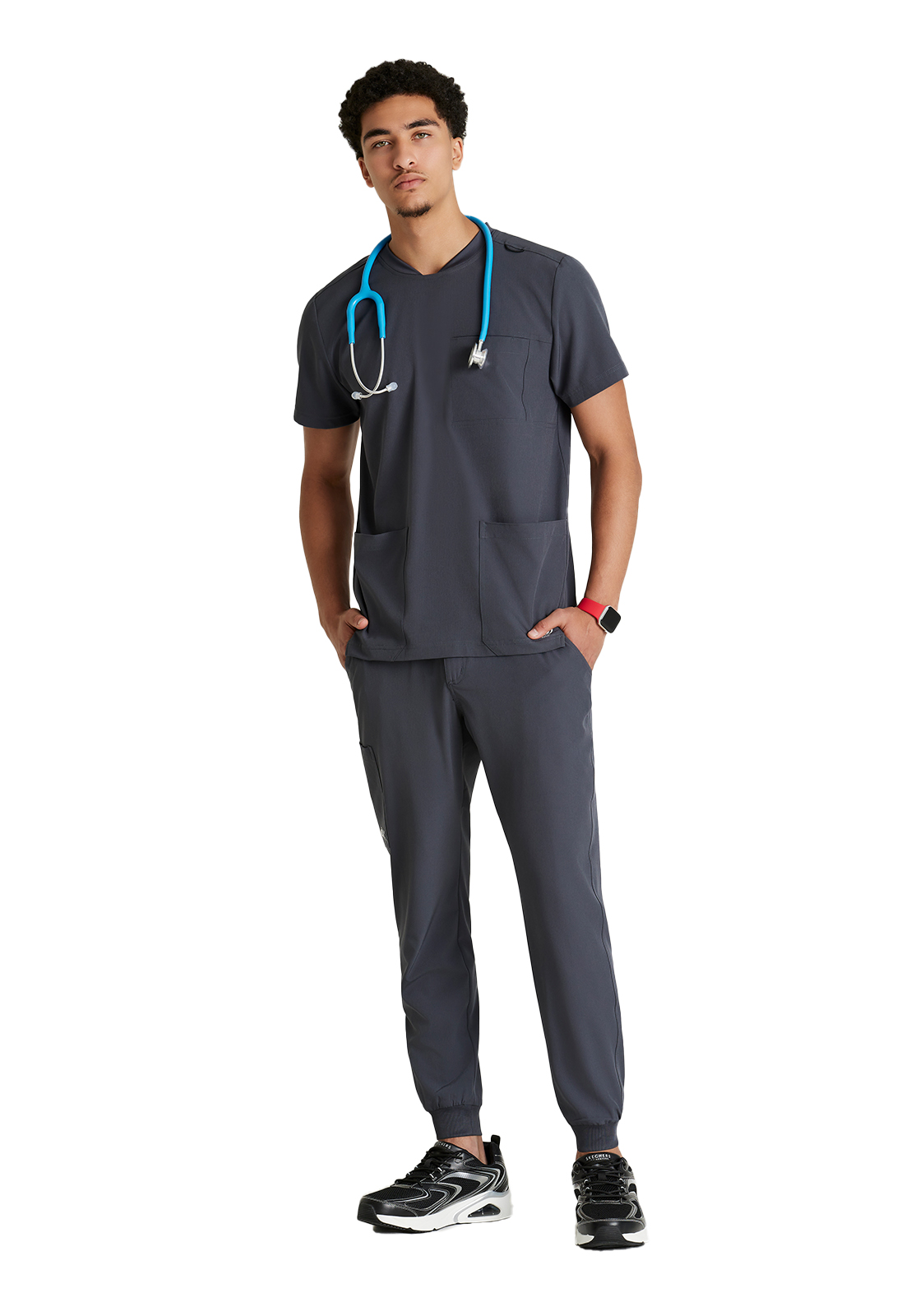 Skechers - Men's Three-Pocket Round Neck Thesis Scrub Top 1