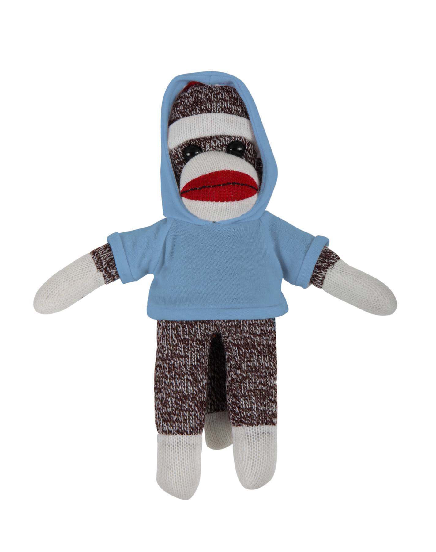 soft plush Original Sock Monkey with hoodie