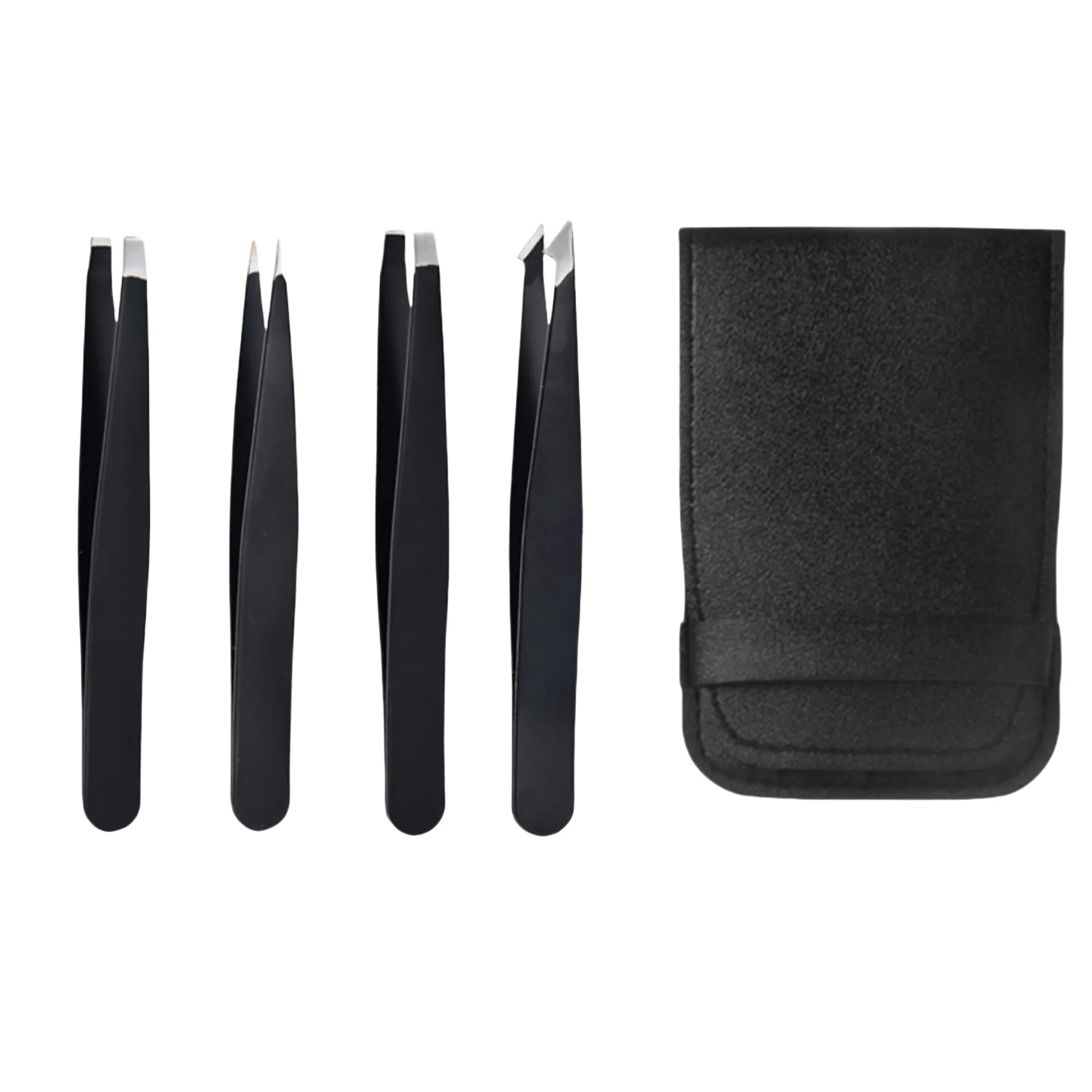 Professional Stainless Steel Eyebrow & Beard Tweezers Set 1